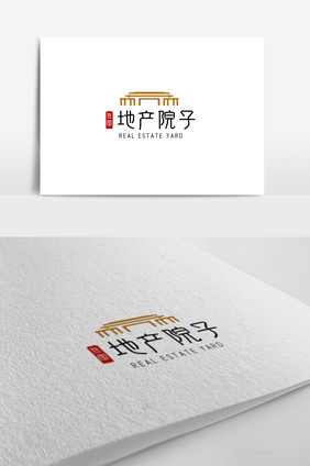 高端简约大气中式地产logo设计模板