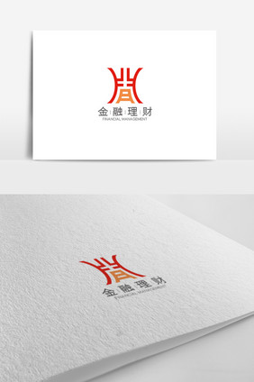 高端简约大气金融理财logo设计模板