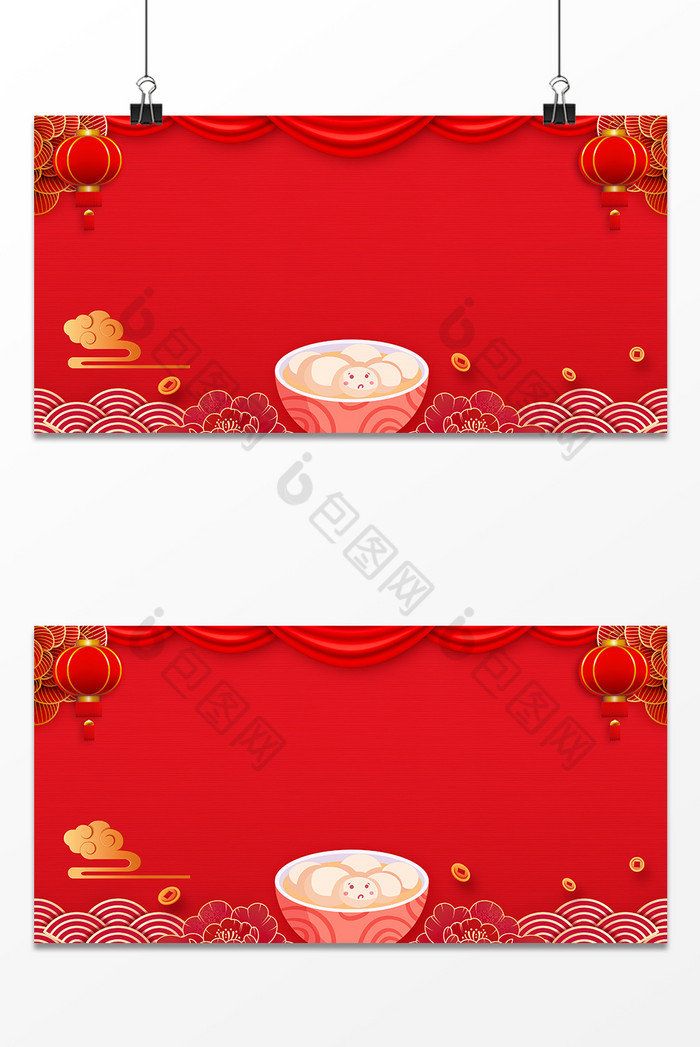中国红帷幔灯笼元宵节新年图图片图片
