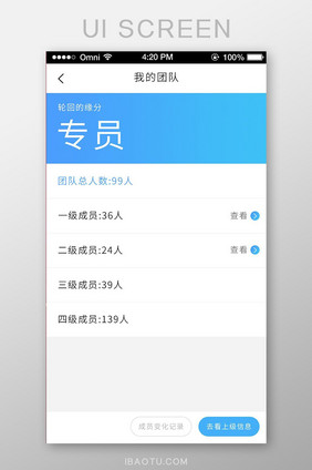 电商行业我的团队页面设计app界面设计