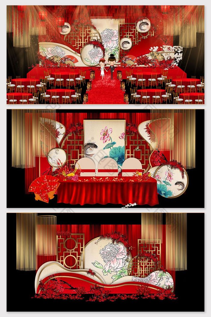 婚礼舞台效果图婚礼迎宾区城堡婚礼图片