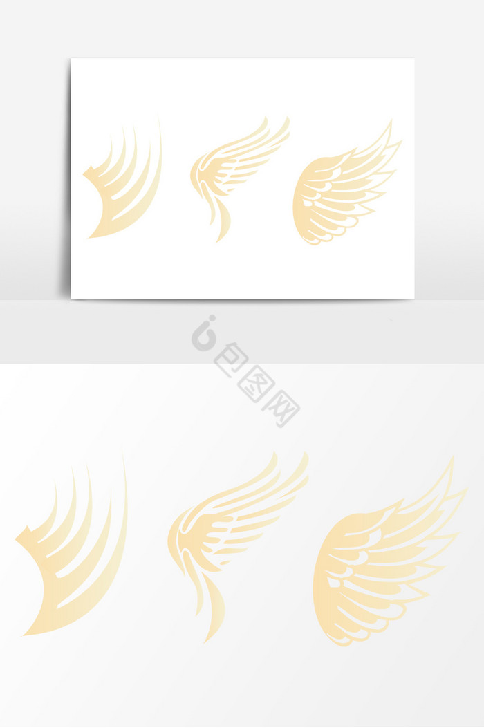 金色天使的翅膀AI图片