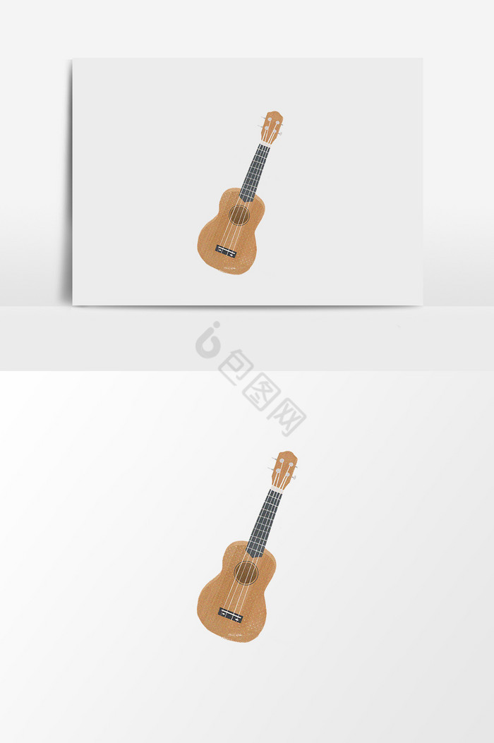 木质吉他插画图片