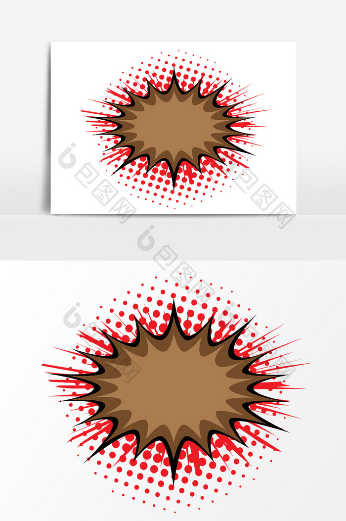 矢量爆炸贴元素设计