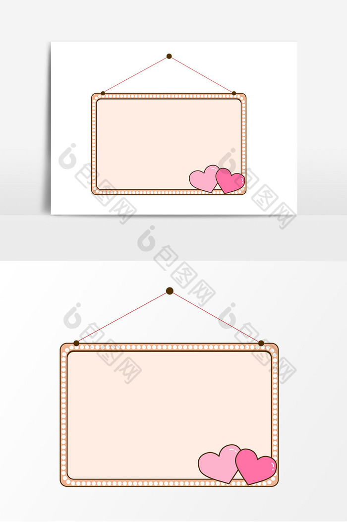 情人节边框元素设计