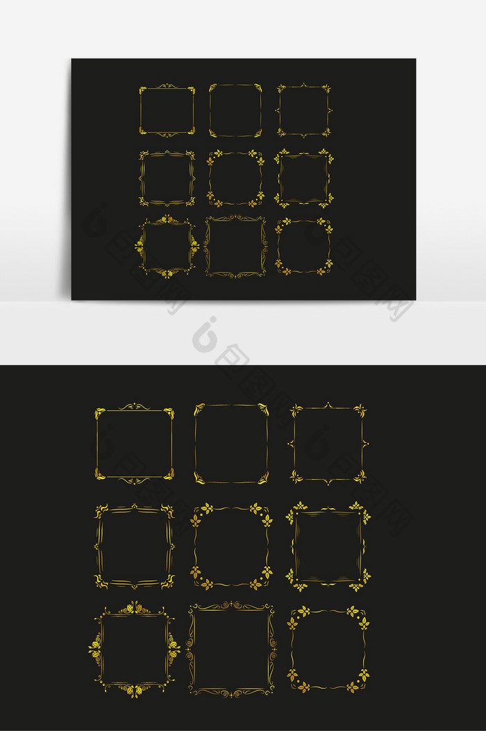 金色边框图片图片