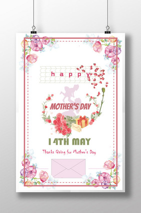 Pink mother‘s day poster