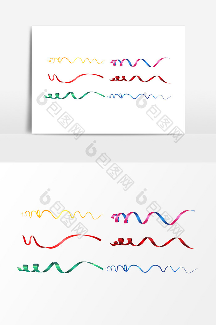 矢量丝带元素设计