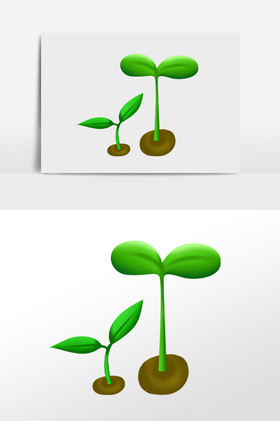 种子发芽植物生长插画