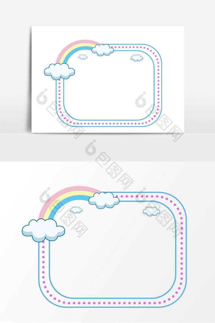 可爱卡通边框元素素材