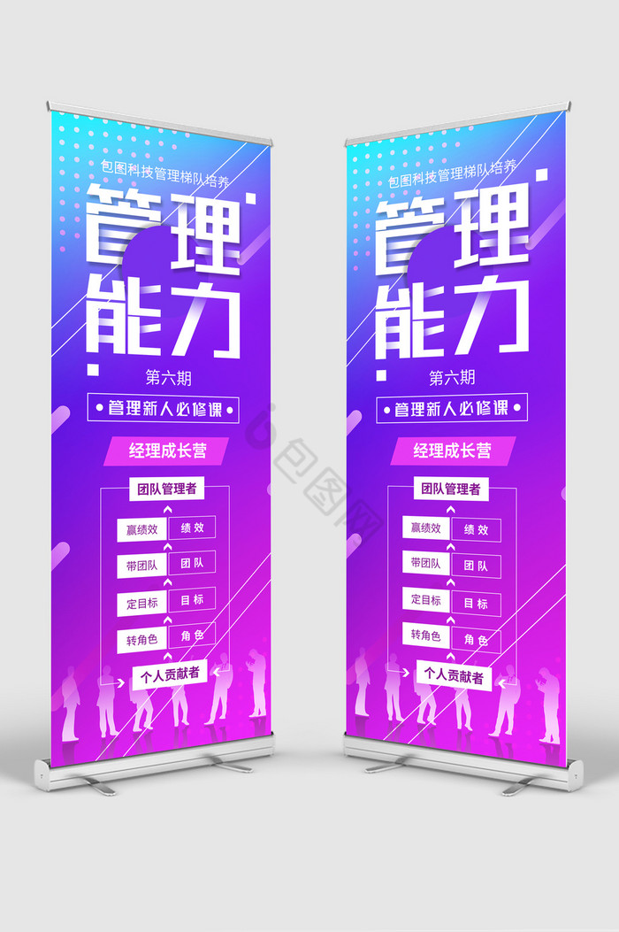 管理能力培训展架