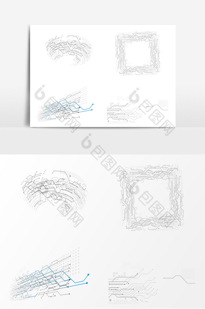 质感矢量科技抽象电路图