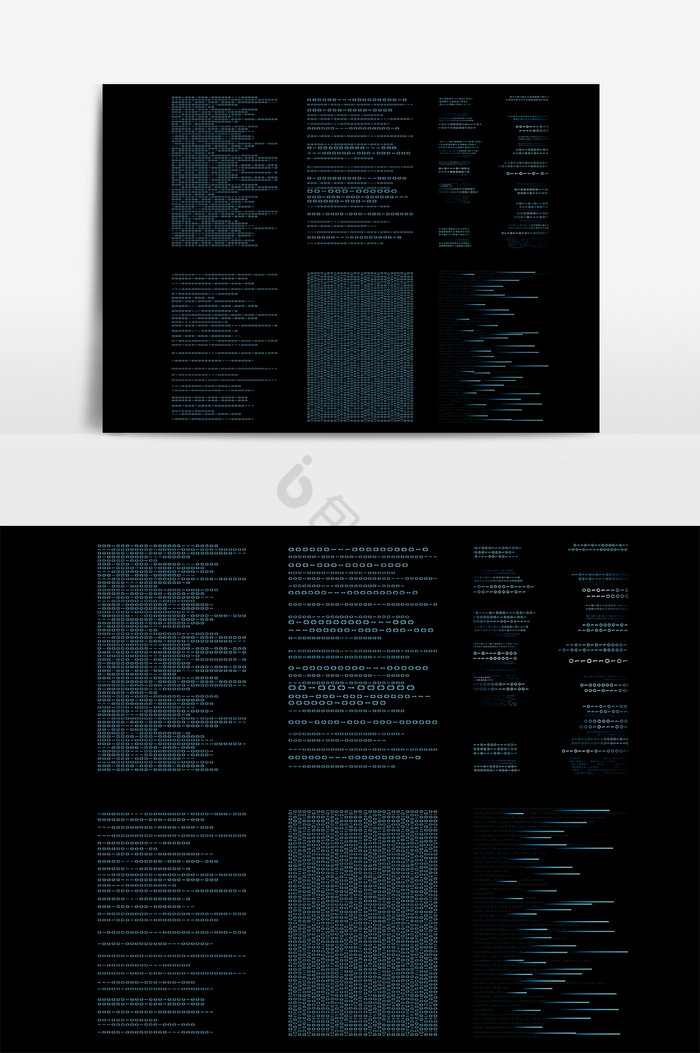 质感科技数字矩阵图片