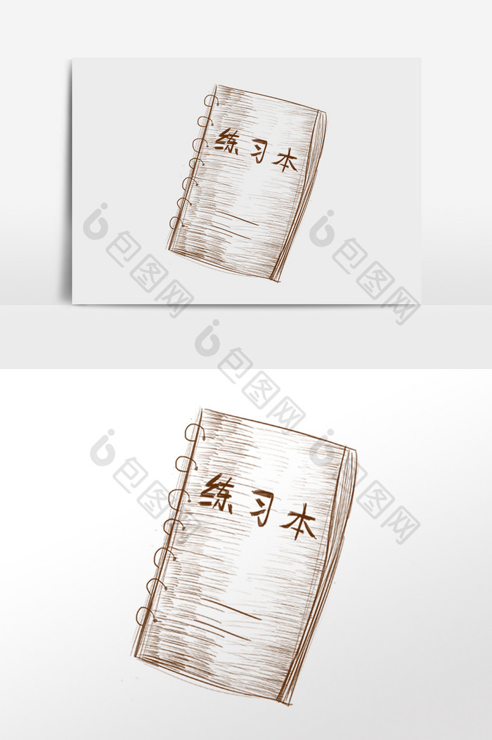 手绘线描学习练习本插画