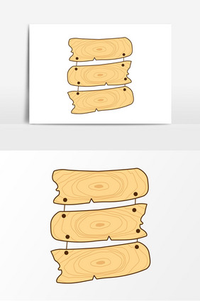 木头指示牌路标元素