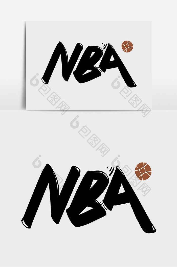 NBA创意字体设计
