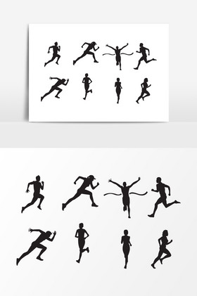 手绘跑步