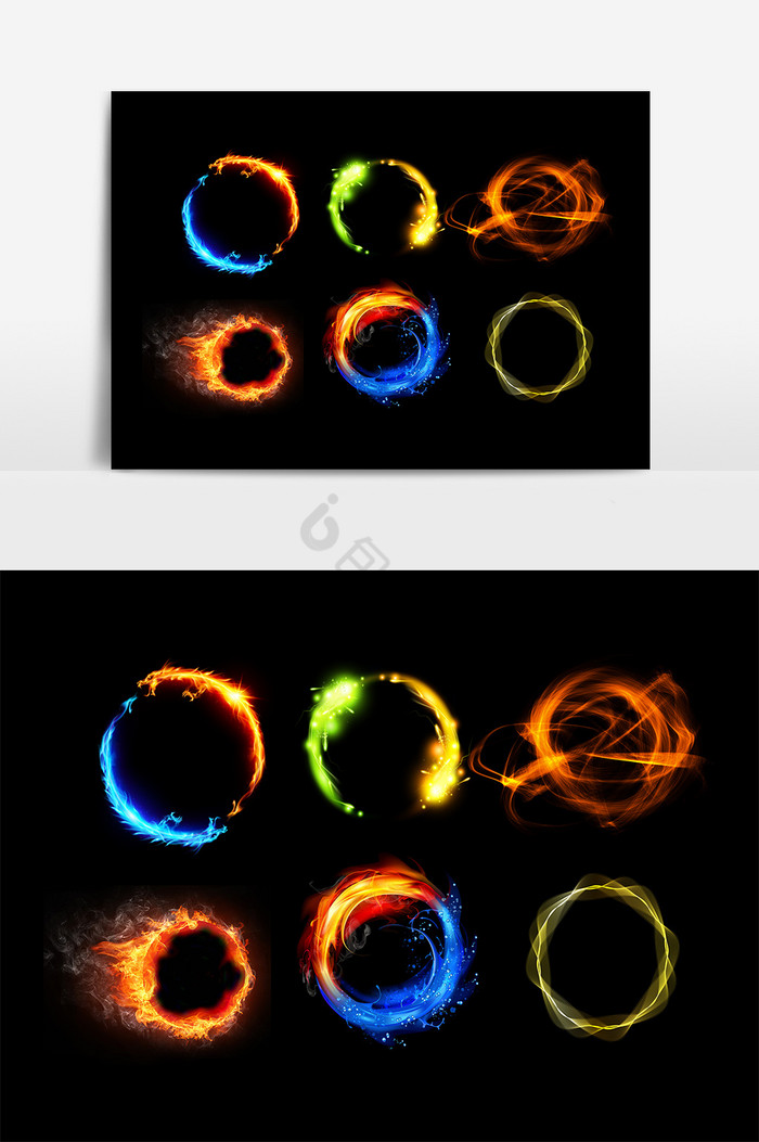 彩色光圈效果图片
