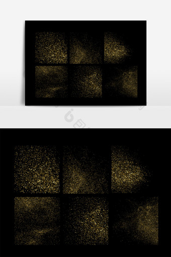 质感金色粉末喷溅矢量素材图片