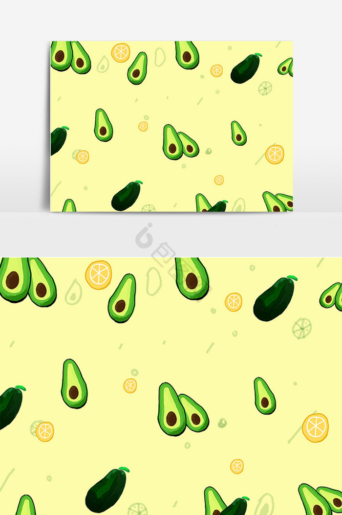 木瓜装饰底纹插画图片