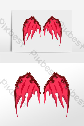 恶魔之翼翅膀插画