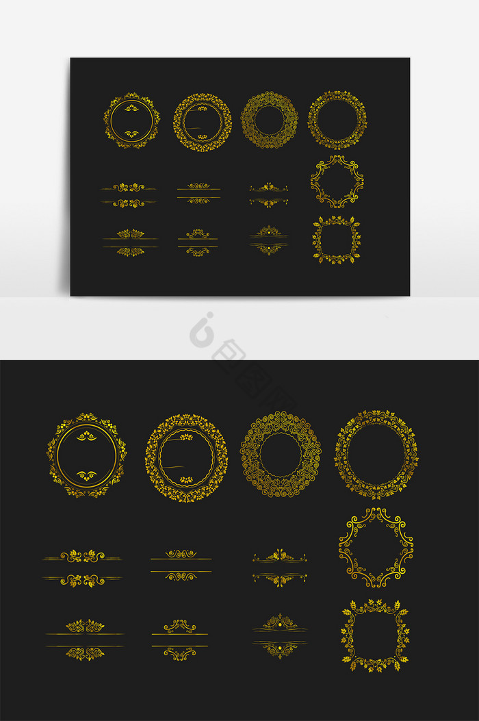 金色边框装饰图片