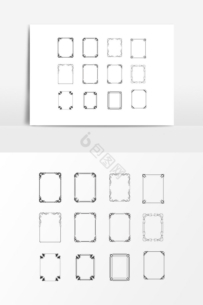 矩形装饰边框图片