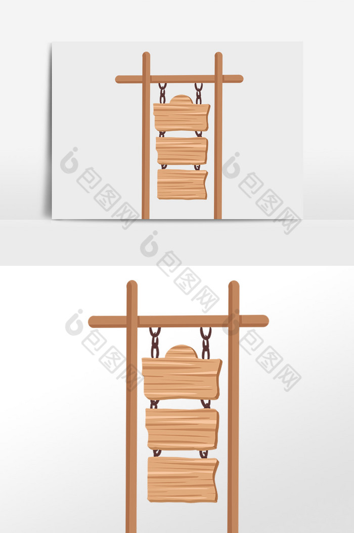 木板挂饰广告牌插画图片图片