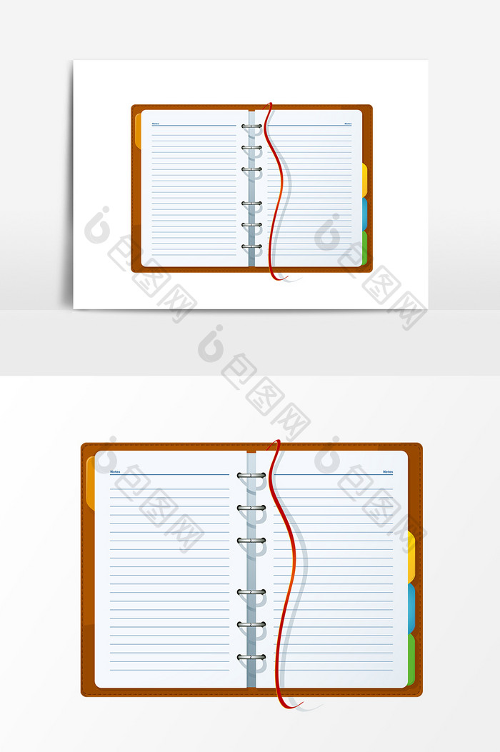 矢量笔记本元素设计
