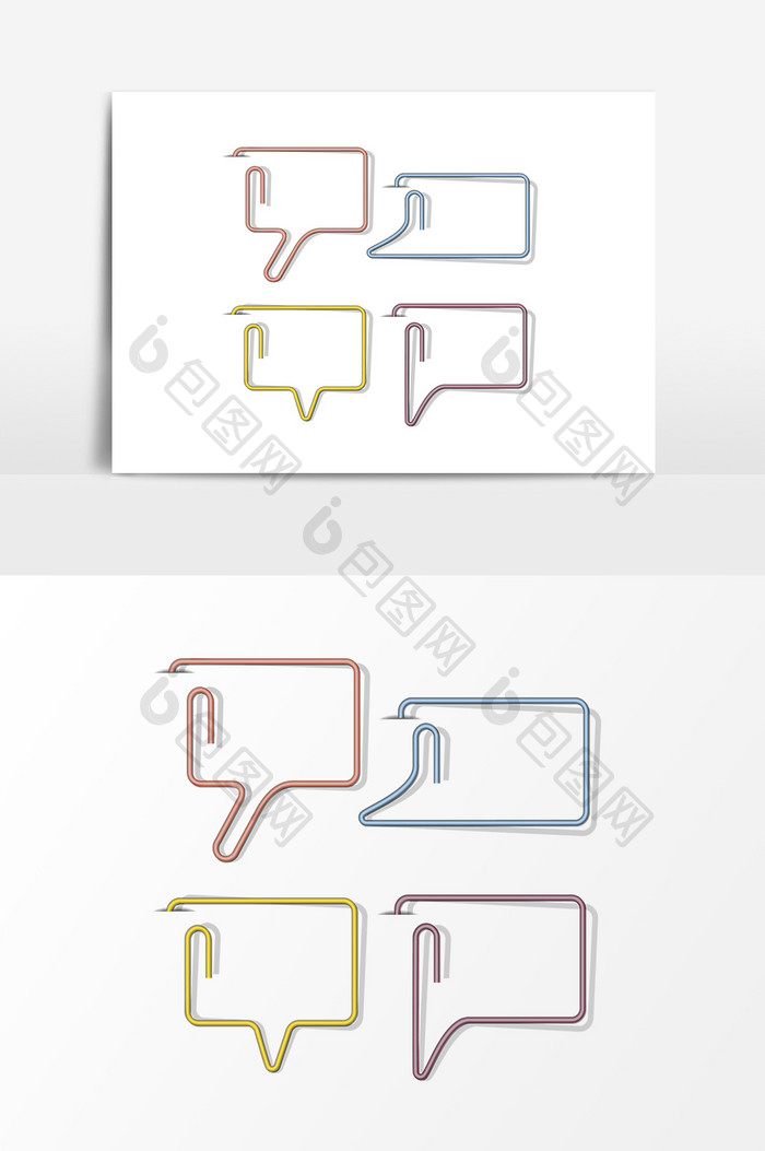 手绘简洁对话框设计元素