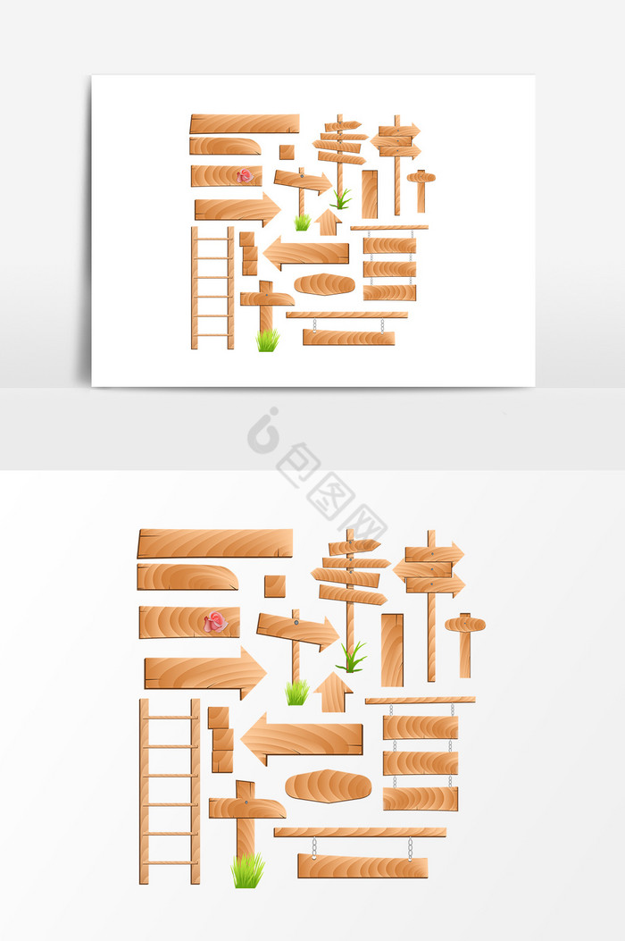 木质指示牌图片