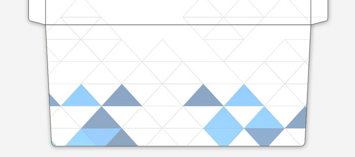 蓝色几何三角商务信封信纸背景word模板