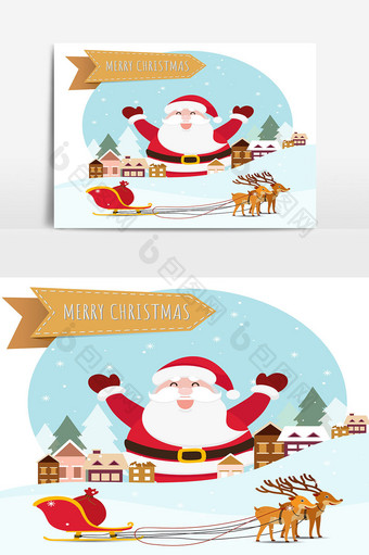 圣诞和新年装饰背景图片