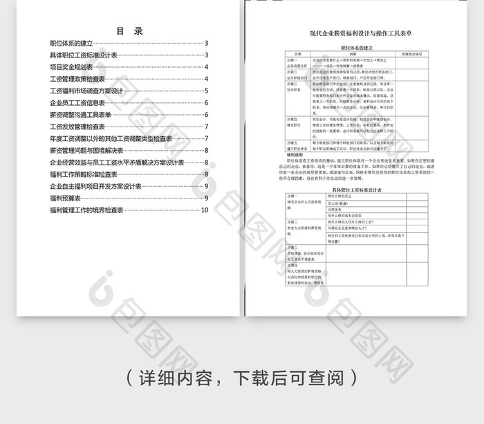 企业薪资福利设计与操作工具表Word文档