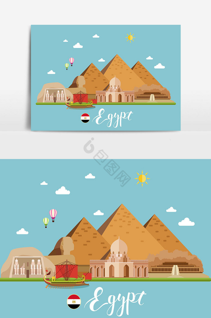 埃及旅游景观插图图片