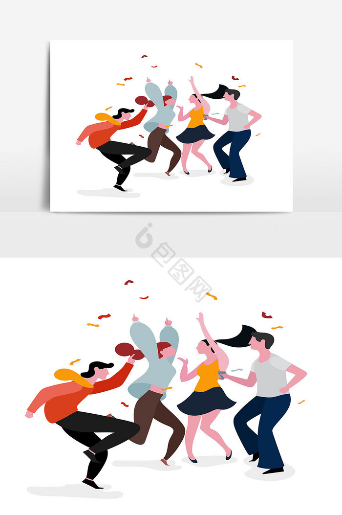 卡通舞会图片-卡通舞会素材免费下载-包图网