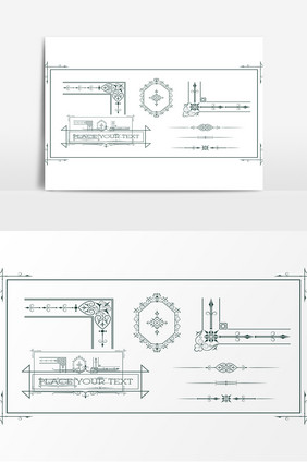 花边框花纹欧式AI矢量元素