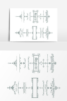 艺术花边框花纹AI矢量元素