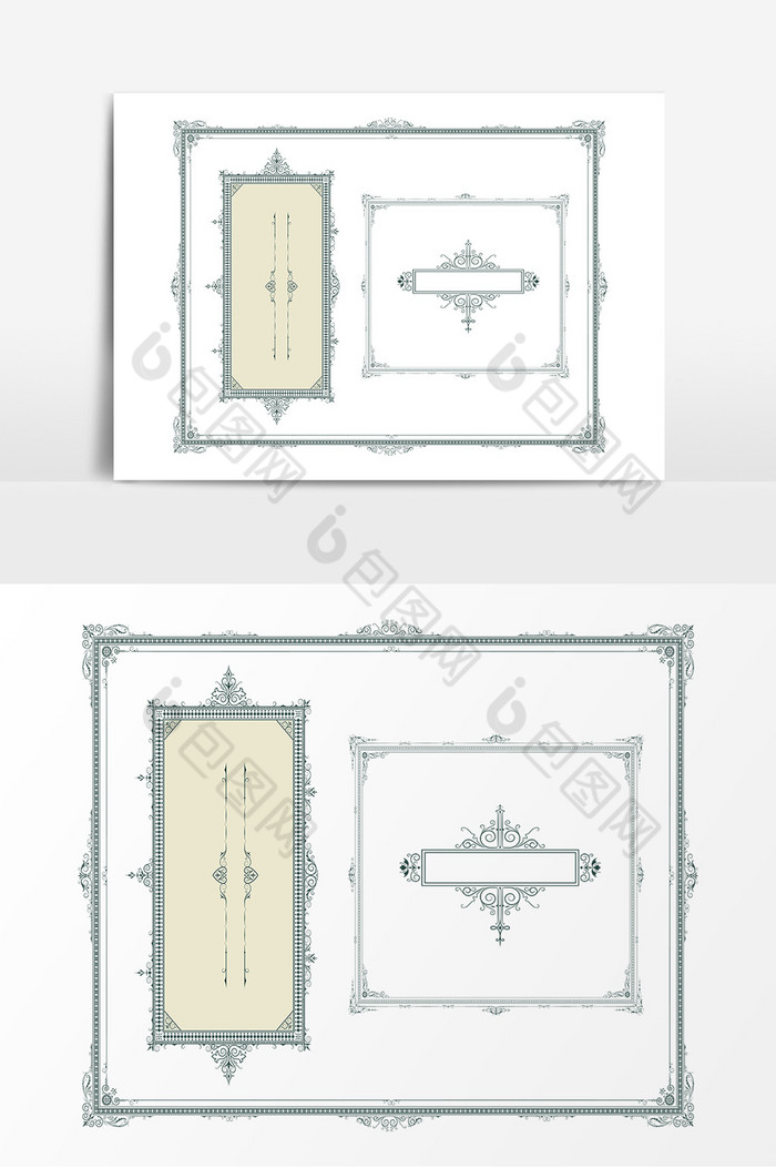 艺术欧式花边框花纹AI图片图片