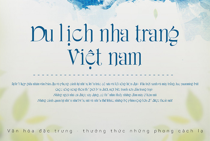 Áp phích du lịch việt nam đơn giản và thời trang