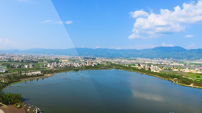 航拍清华海风景4K超清视频素材