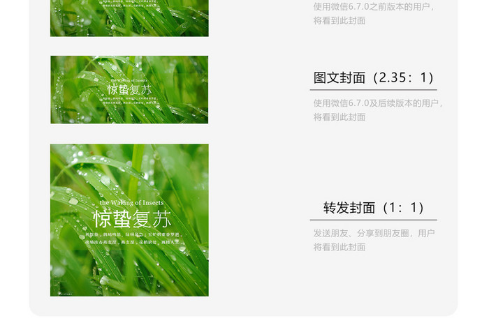 绿色清新惊蛰微信首图