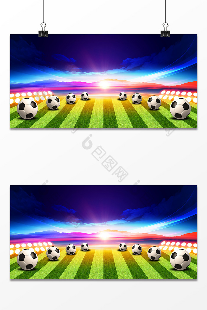 梦幻光效足球比赛广告图图片图片