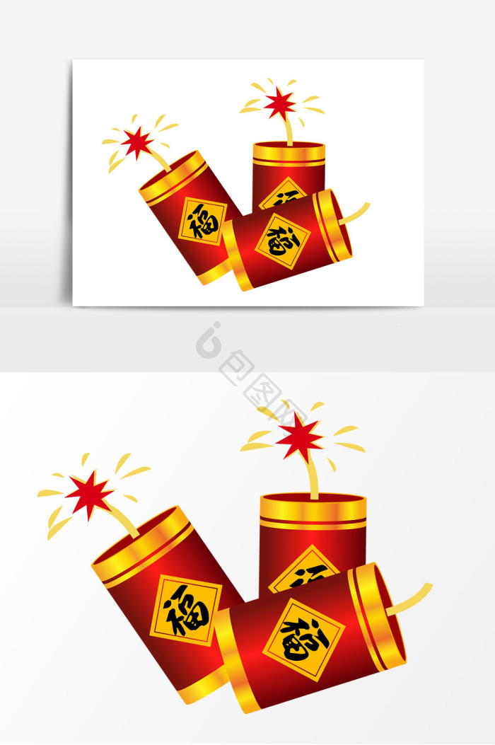 卡通炮竹图片-包图网