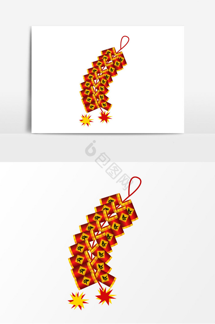 新年春节鞭炮装饰图片