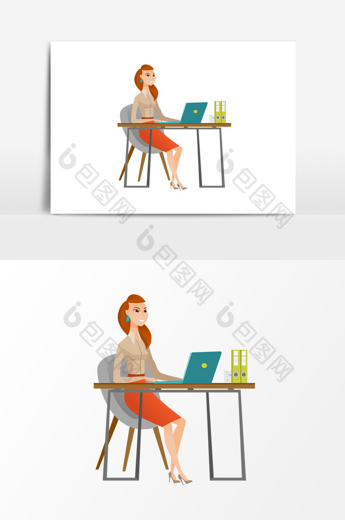 女性电脑办公图片图片