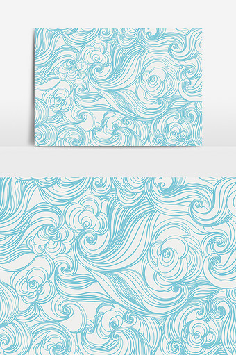 艺术波浪花边装饰ai矢量元素图片下载