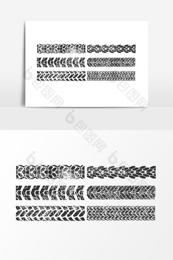 轿车胎压痕设计元素图片