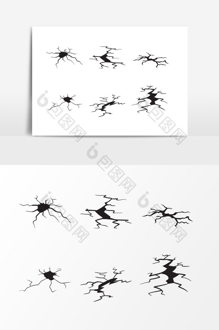 裂痕装饰图案设计元素