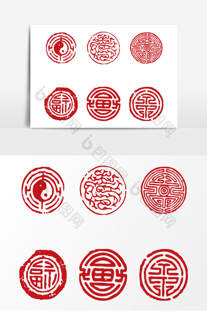 中国寿字印章AI图片图片